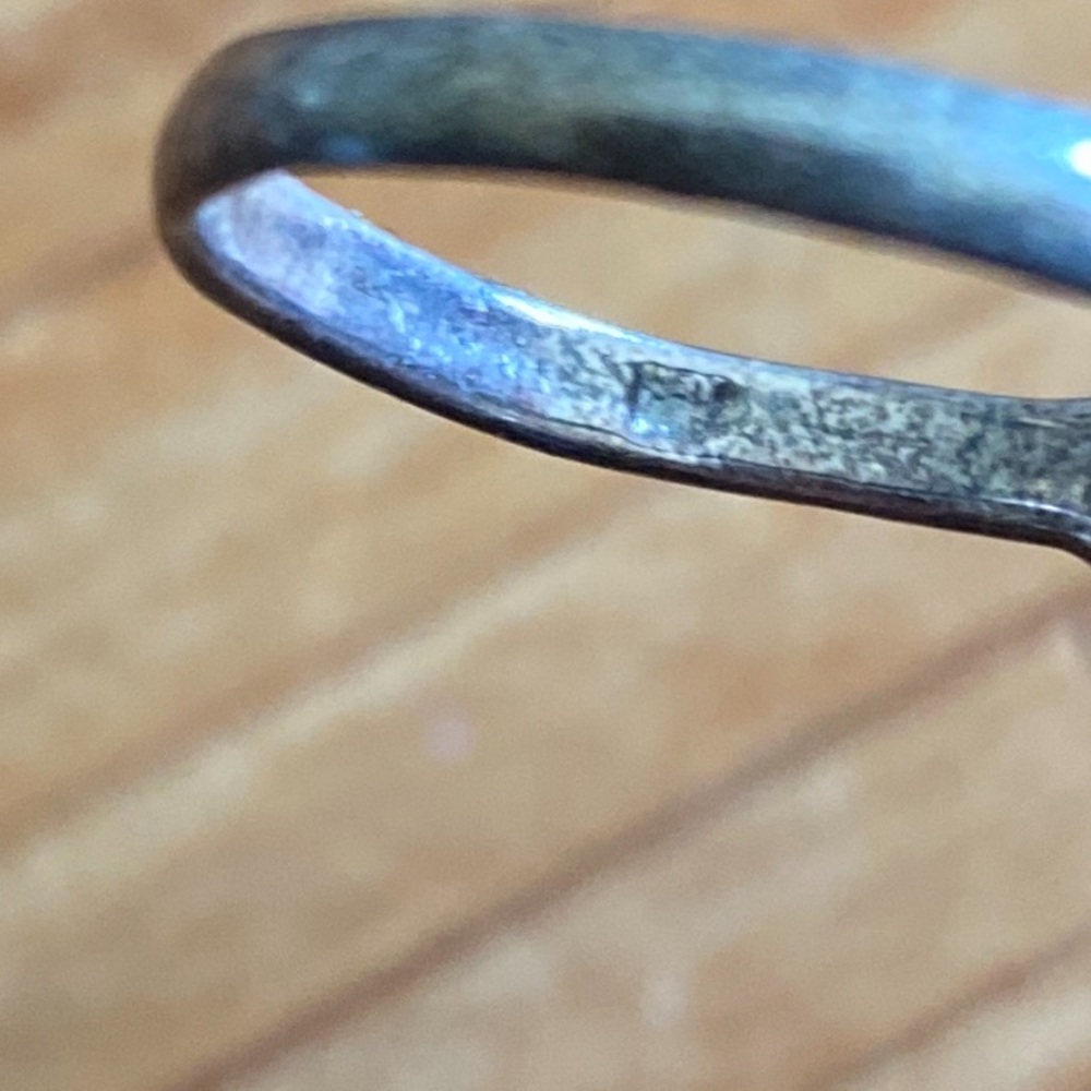 Vtg Garnet & Marquisite Bevel ring - Picture 7 of 7
